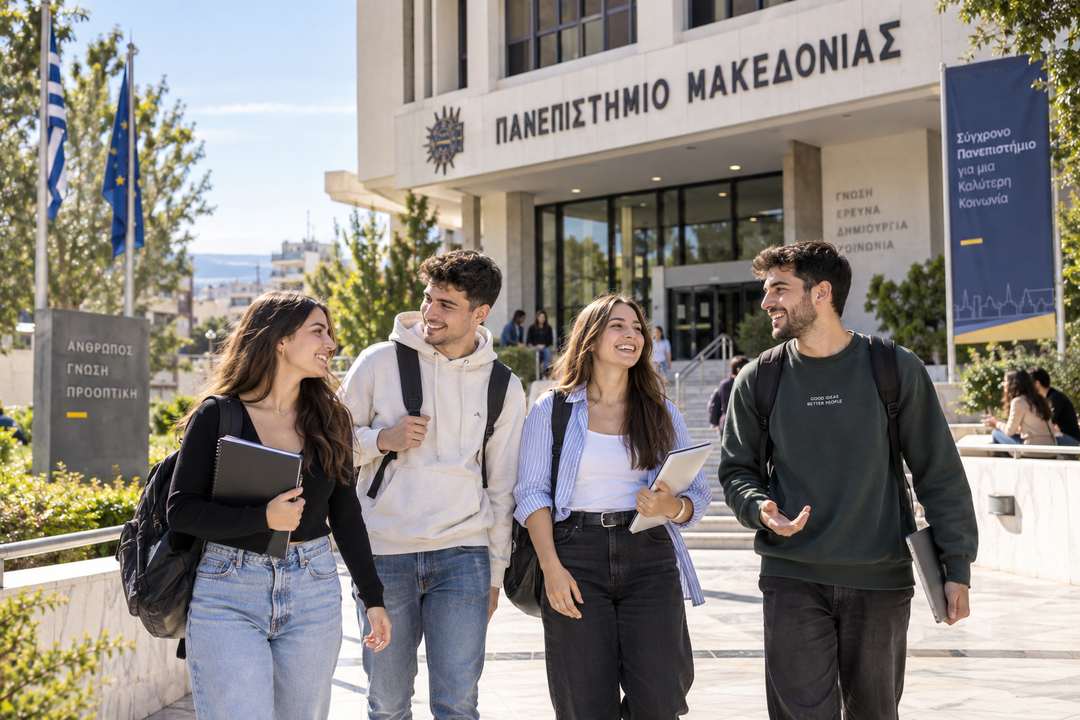 Φοιτητές σε πανεπιστημιακό χώρο