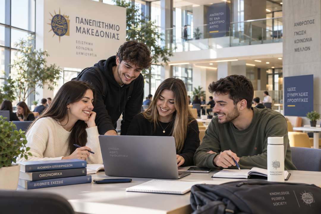 Φοιτητές σε πανεπιστημιακό χώρο